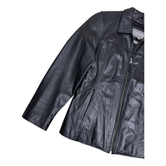 WILSONS LEATHER Lined Genuine Leather Bomber Winter Jacket Coat Womens Large - Picture 6 of 7
